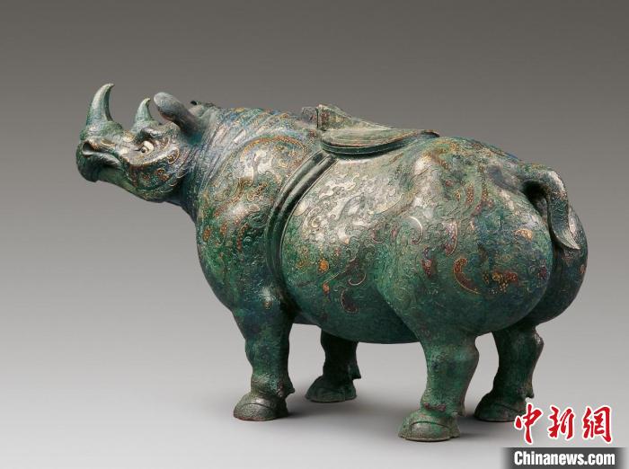 西汉错金银云纹铜犀尊 中国国家博物馆供图